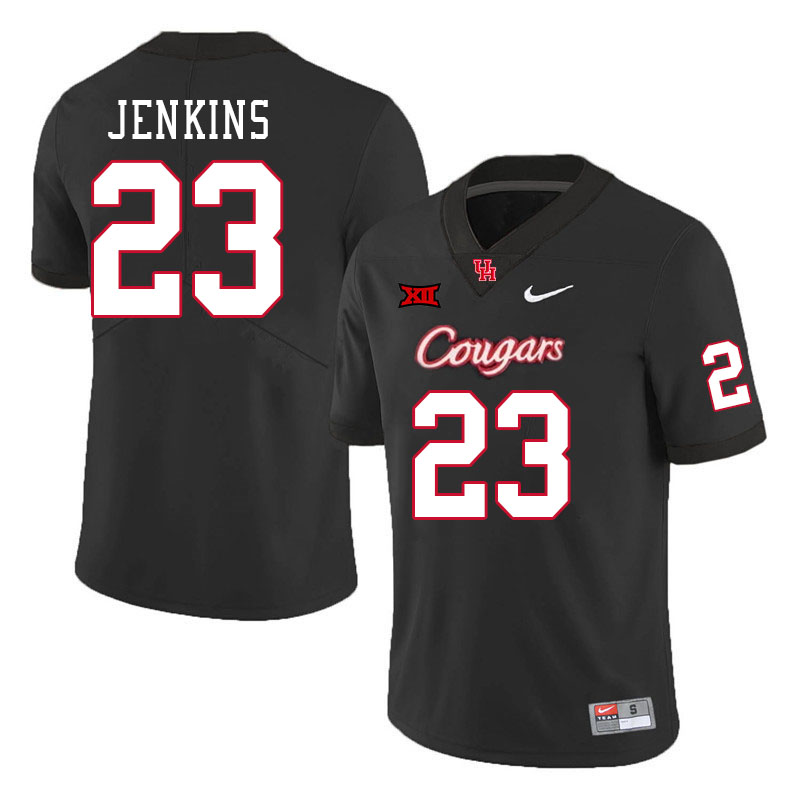 Men #23 Parker Jenkins Houston Cougars Big 12 XII College Football Jerseys Stitched-Black